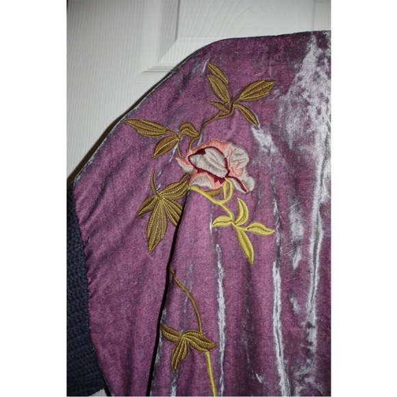 Arrata Velvet Embroidered Kimono - Picture 7 of 8
